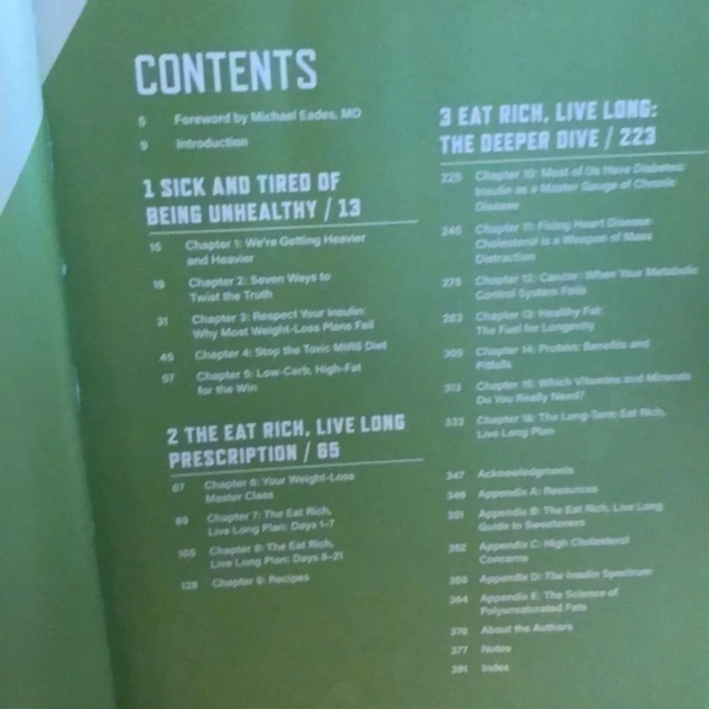 Eat Rich, Live Long cookbook
